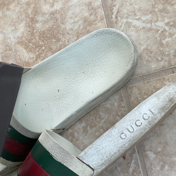 Gucci Striped Red and Green Slides